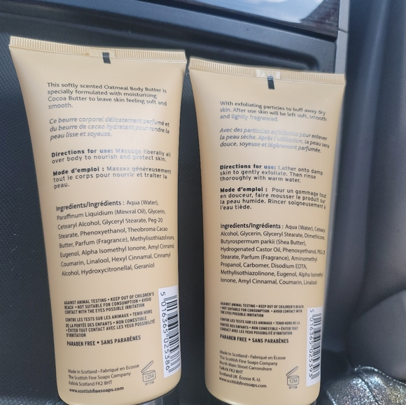 Scottish Fine Soaps Oatmeal 3Pc Bundle: Bar Soap + Body Butter + Body Scrub - Picture 3 of 4